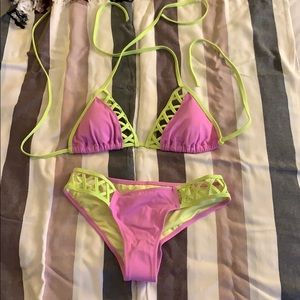 NWOT Victoria Secret Bikini Top & Bottom XS